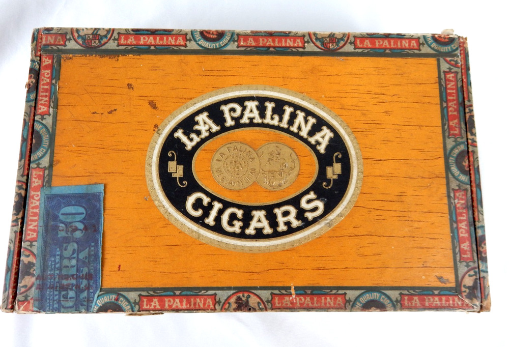 Vintage La Palina Excellente Wood Cigar Box Congress Cigar Co Philadelphia